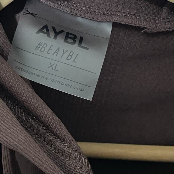 AYBL Seamless Hoodie XL Brown Cropped Athleisure Activewear Casual NWOT - Picture 6 of 8